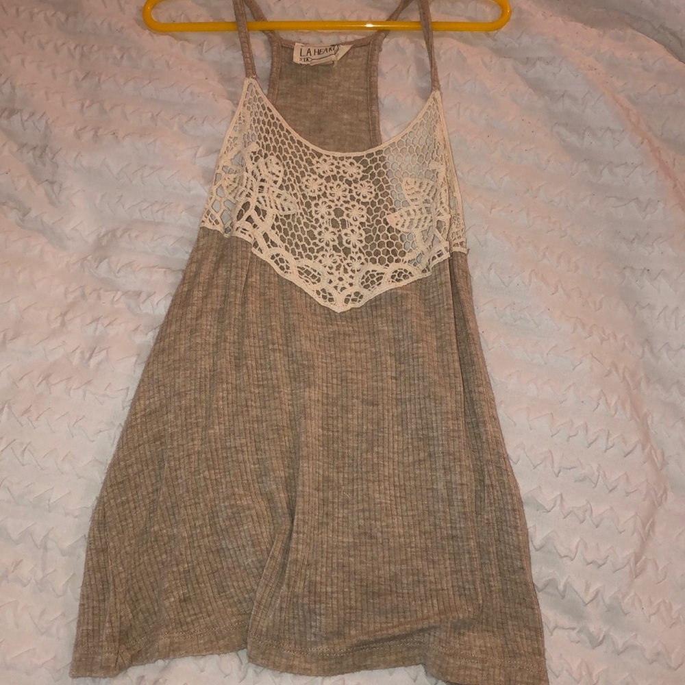 Tank top with lace